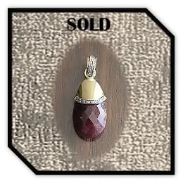 PE06000B-18ct Yellow Gold Ruby Diamond Pendant. $6000.00