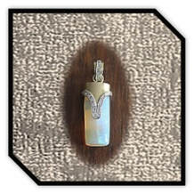 Main page item 18ct yellow gold cap tube solid opal & diamond pendant $6800A