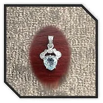 Main page item 9ct white gold heart-shaped natural aquamarine & diamond encrusted pendant $9500A