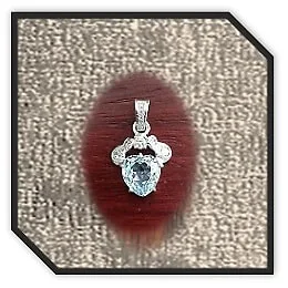 PE09500A-9ct White Gold Aquamarine Diamond Pendant. $9500.00