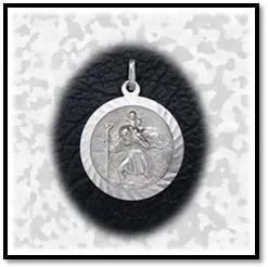 RE00080A-Sterling Silver St. Christopher Medal. $80.00