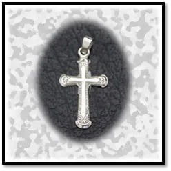 RE00080B-Sterling Silver Cross. $80.00
