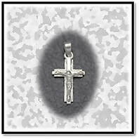 Main page item silver 21mm x 15mm crucifix $100A