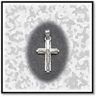 Main page item silver 21mm x 15mm crucifix $100A
