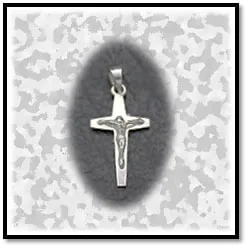 RE00120A-Sterling Silver Crucifix. $120.00