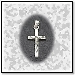 RE00120B-Sterling Silver Crucifix. ​$120.00