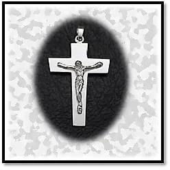 RE00180A-Sterling Silver Crucifix. $180.00