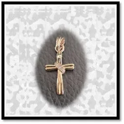 RE00300B-9ct Yellow Gold Diamond Cross. $300.00