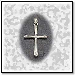 RE00350A-Sterling Silver Diamond Cross. $350.00