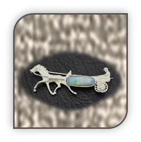 BR00400A-Sterling Silver Opal Brooch.