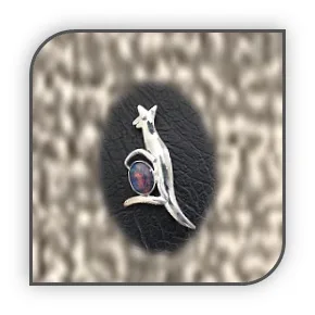 BR00400B-Sterling Silver Opal Brooch.