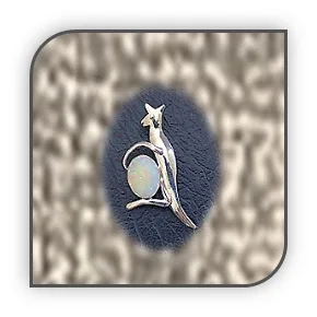 BR00600A-Sterling Silver Opal Brooch.