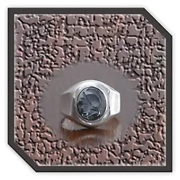 MR00270C-Sterling Silver Haematite Men's Ring.
