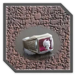 MR00300Q-Sterling Silver Synthetic Ruby Men's Ring.
