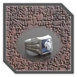 MR00300R-Sterling Silver Synthetic Sapphire Men's Ring.