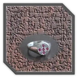 MR01200B-Sterling Silver Ruby Men's Ring.