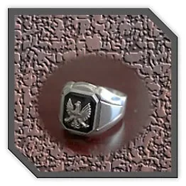 MR00290C-Sterling Silver Onyx Men's Ring.