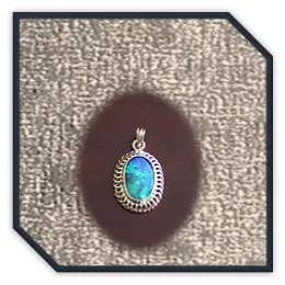 PE00750B-9ct Yellow Gold Opal Pendant.