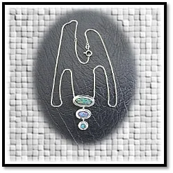 NE00650A-Sterling Silver Opal Necklace.