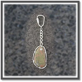 KR00150B-Sterling Silver Agate Key Chain Ring.