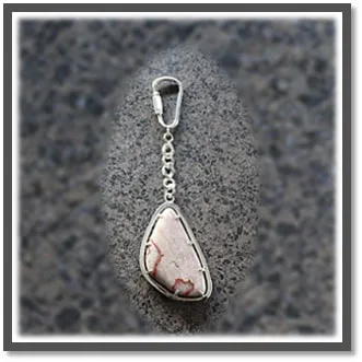 KR00250E-Sterling Silver Agate Key Chain Ring.