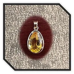PE01400A-9ct Rose Gold Citrine Pendant.