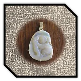 PE00900A-9ct Yellow Gold Opal Koala Pendant.