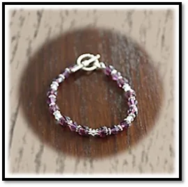 BB00180B-Sterling Silver Crystal Bracelet.