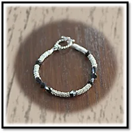 BB00180D-Sterling Silver Crystal Bracelet.