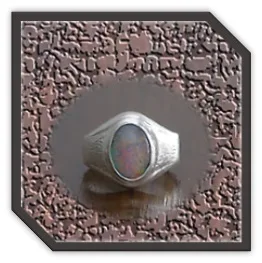 MR00280G-Sterling Silver Opal Men's Ring.