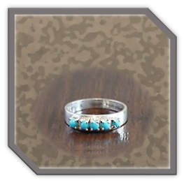 LR00180B-Sterling Silver Turquoise Ladies Ring.