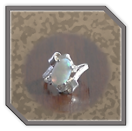 LR00300B-Sterling Silver Opal Ladies Ring.