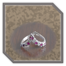 LR00500A-Sterling Silver Ruby Ladies Ring.