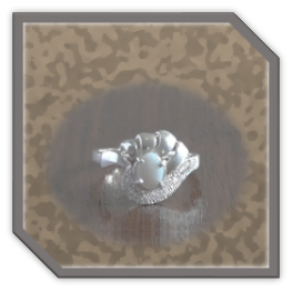 LR00140A-Sterling Silver Opal Ladies Ring.