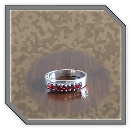 LR00160B-Sterling Silver Garnet Ladies Ring.