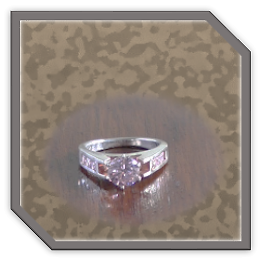 LR00180I-Sterling Silver Pink Cubic Ladies Ring.