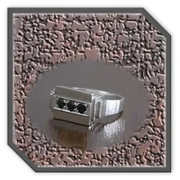 MR00350B-Sterling Silver Sapphire Men's Ring.