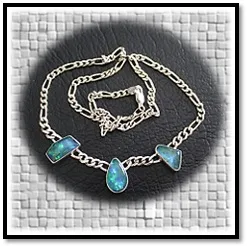 NE00680C-Sterling Silver Opal Necklace.