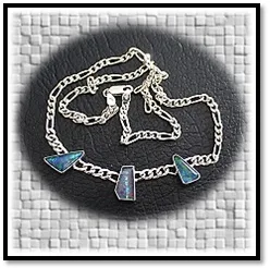 NE00680I-Sterling Silver Opal Necklace.