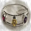 Link to Silver & Synthetic Gemstone Bangles Page.