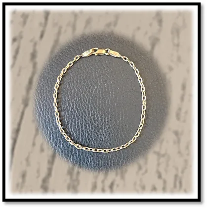 BB01500A-Handmade 9ct Yellow Gold Chain Bracelet. $1500.00