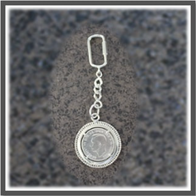 Main page item silver & Australian 1946 Florin coin key chain-ring (Head) $150D