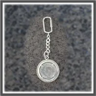 Main page item silver & Australian 1946 Florin coin key chain-ring (Head) $150D